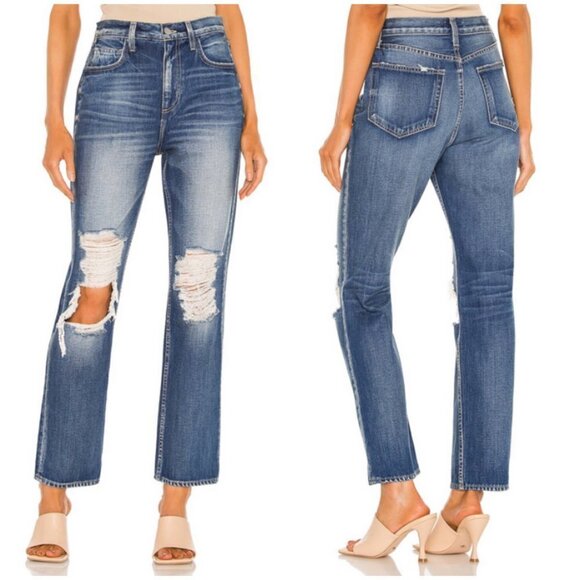 💕L'AGENCE💕 Ezra Ultra High Rise Relaxed Stovepipe Jeans ~ Newberry Blue 27 NWT - Picture 3 of 16